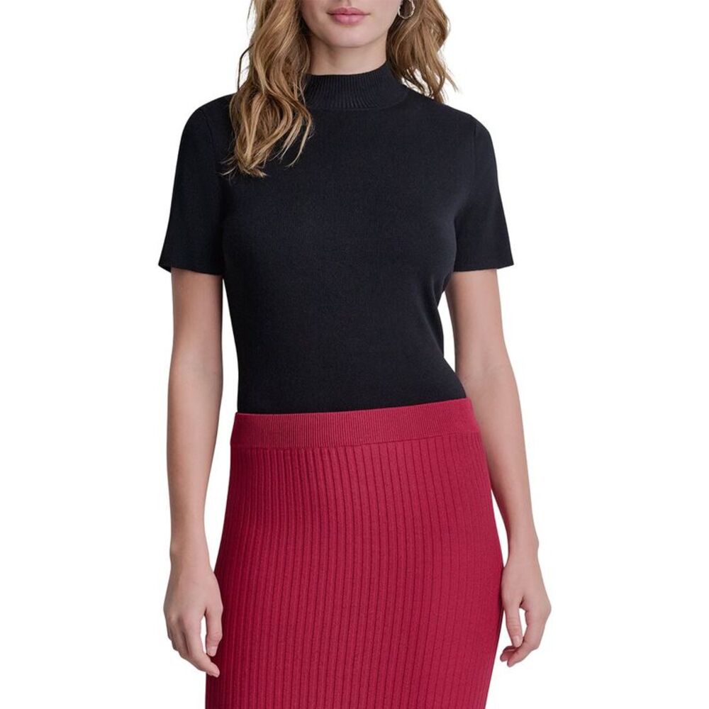 Dkny Womens  Fringe Sweater Skirt, Red